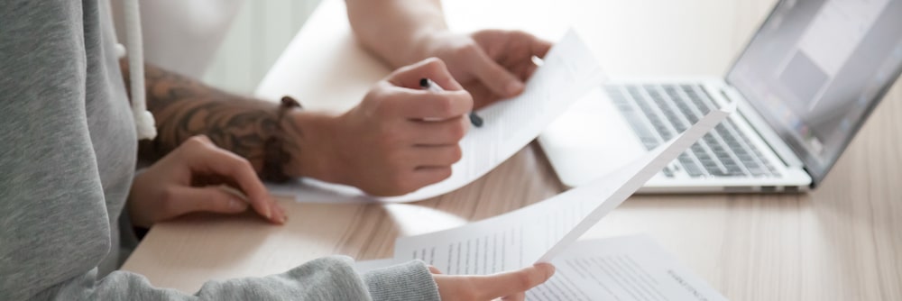 Papers Paper Work, Computer on desk