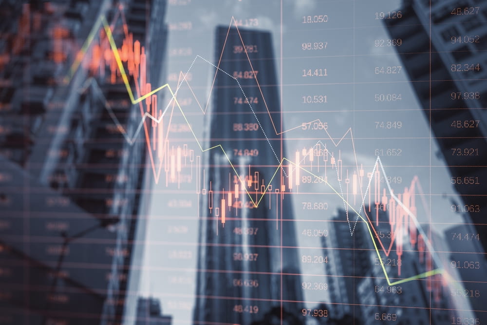 Digital Chart Digital Chart In Front Buildings